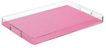 Kraftware Fishnet Rectangular Lucite Serving Tray