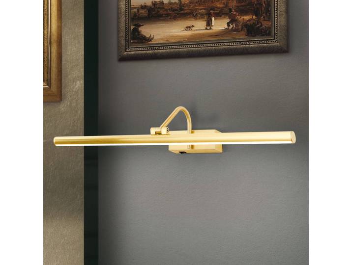 ORION Goldene LED-Bilderleuchte Sofia - 60 cm, messing / gold, für Wohn- / Esszimmer, Metall, Modern
