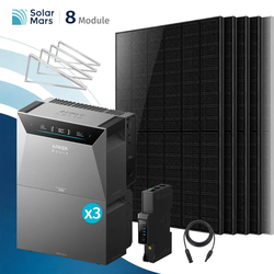 Anker SOLIX Solarbank 4 E5000 Pro Balkonkraftwerk Speicher mit 500W Solarmodul Set - 4000Wp ‚Äì 8 Module / 3x BP5000 / Garten