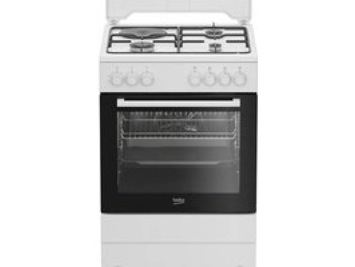 Cuisinière mixte - BEKO - FBS63031WCS - 3 gaz + 1 électrique - Four catalyse - Classe A