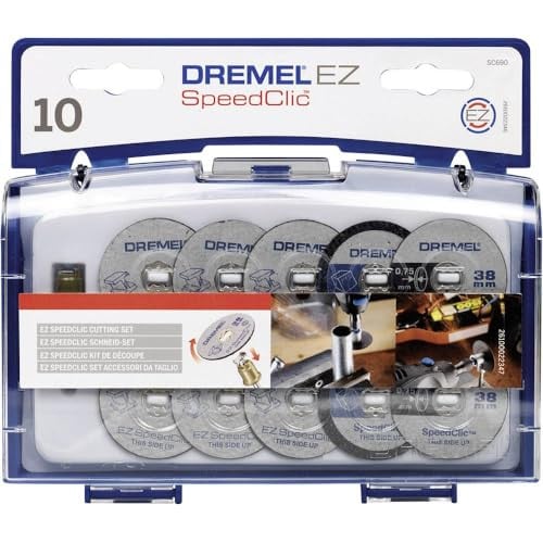 Dremel 690 EZ SpeedClic snijwielset met 10 snijschijven en opspandoorn voor rotatiegereedschap