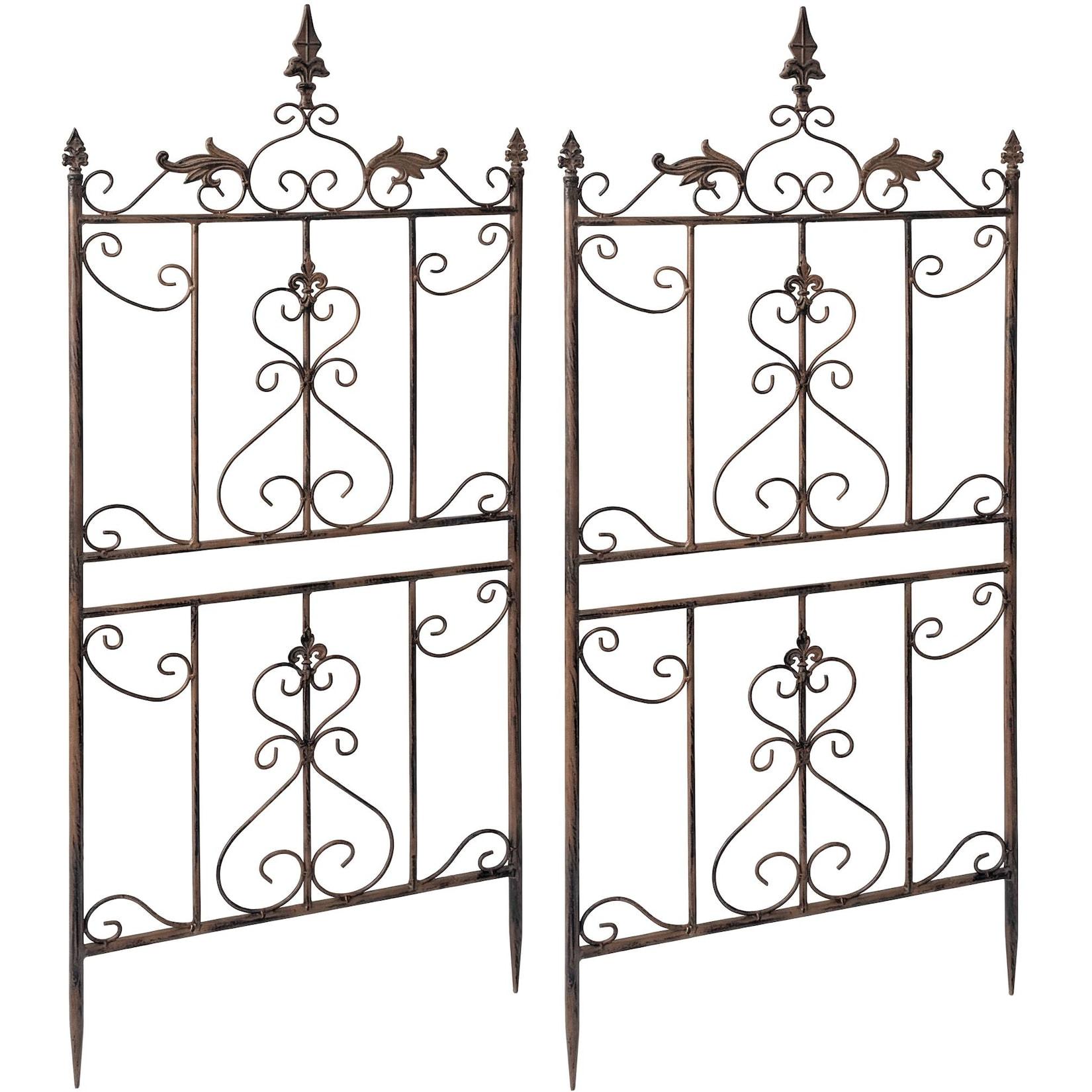 CLP 2er Set Rankgitter Metall Myrte, Rankhilfe für Rosen und Clematis im Landhausstil, Kletterhilfe für Hochbeet, Garten, Balkon oder Terrasse