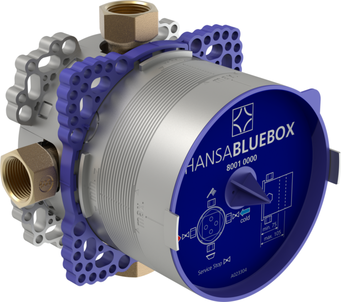 Hansabluebox Grundeinheit 80010000 Unterputz Einbaukörper 3/4", mit Vorabsperrung