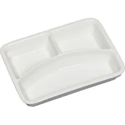 Teller Porzellan, weiß, eckig, Höhe: 36 mm, Länge: 232 mm
