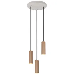 Trio, Pendelleuchte, 367730365 Soka GU10 Pendelleuchte 3-fach ⌀28cm Coffee (GU10)