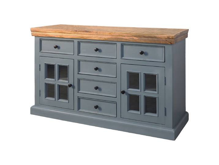 Buffet massif 145 x 85 x 43cm Bleu