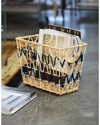 Becki Owens Metal and Seagrass Magazine Rack