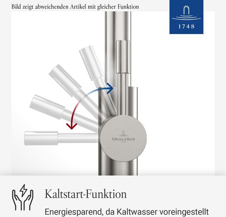 Villeroy & Boch Konic Einhebel-Küchenarmatur mit Schlauchbrause