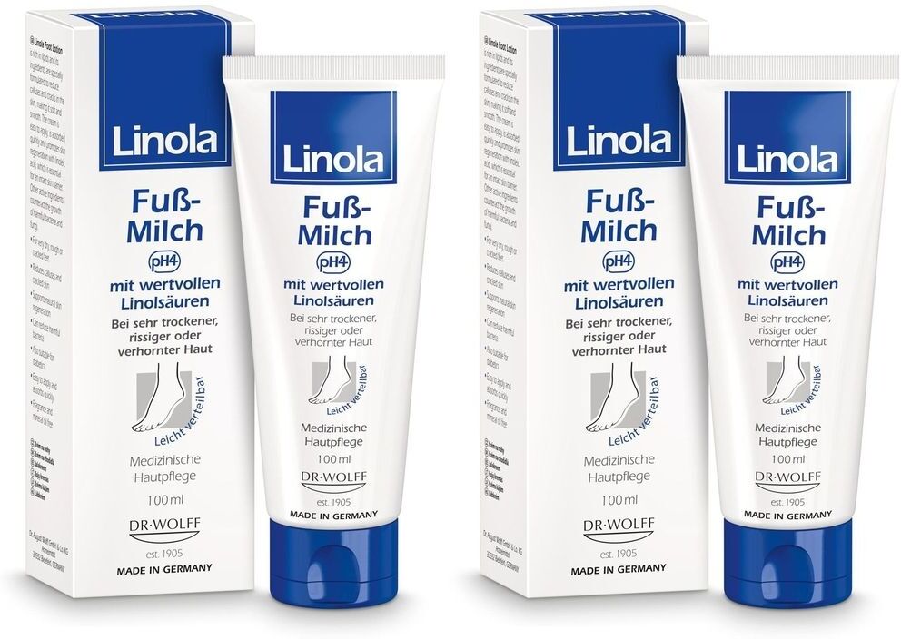 Linola Fuß-Milch 2x 2x100 ml Milch