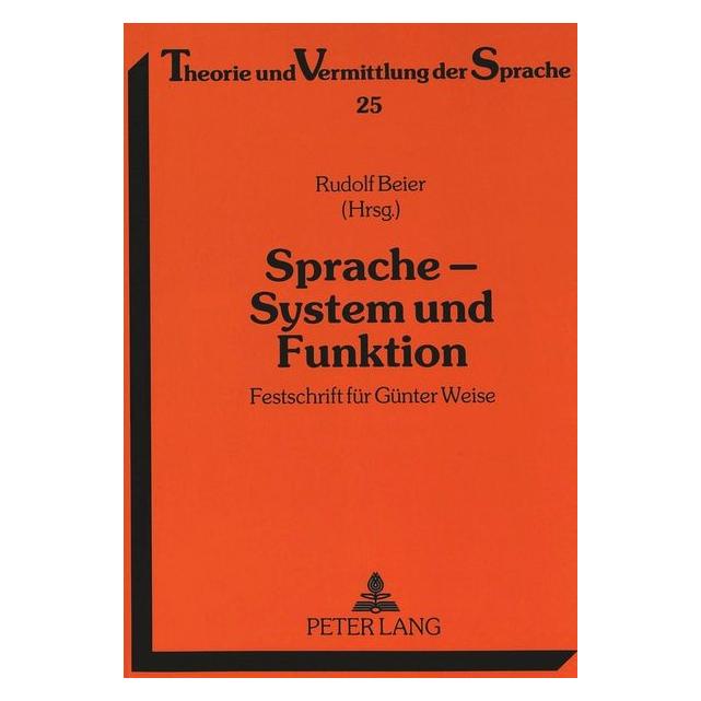 Peter Lang Sprache - System und Funktion (Deutsch) (64887622)