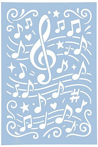 buttinette Schablone "Musik", 20 x 29,5 cm