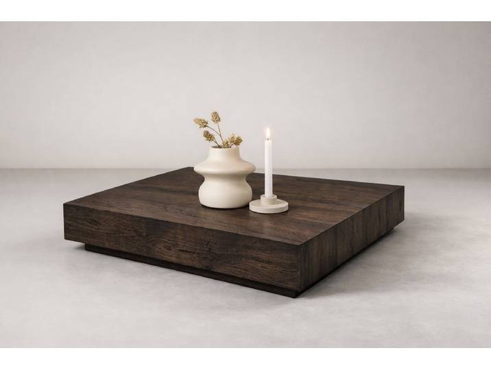 Couchtisch Floren - aus mokkafarbenem MDF - Braun - Luxusbetten24