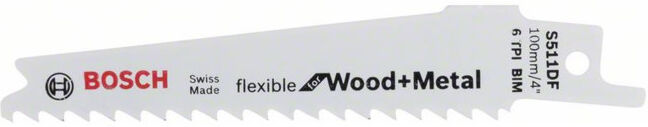 Lame de scie alternative BOSCH S 511 DF, flexible pour bois et métal (2608657723)