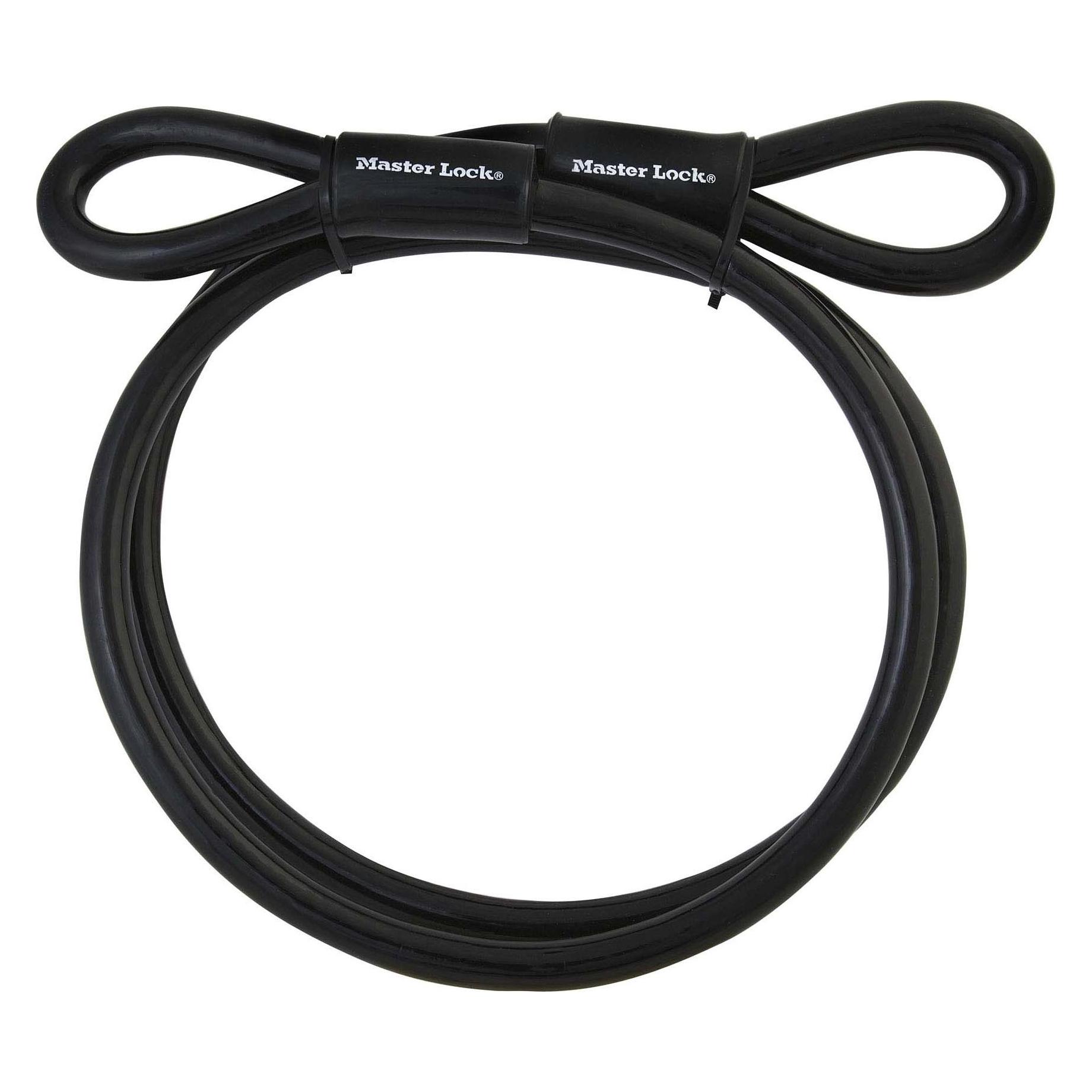 Master Lock Schlaufenkabel Stahl geflochten mit Vinylüberzug black Länge 450cm Ø 10mm 72 (72EURD)