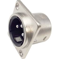TRU COMPONENTS 1408818 XLR-Steckverbinder Flanschstecker, Kontakte gerade Polzahl: 3 Silber 1 St.