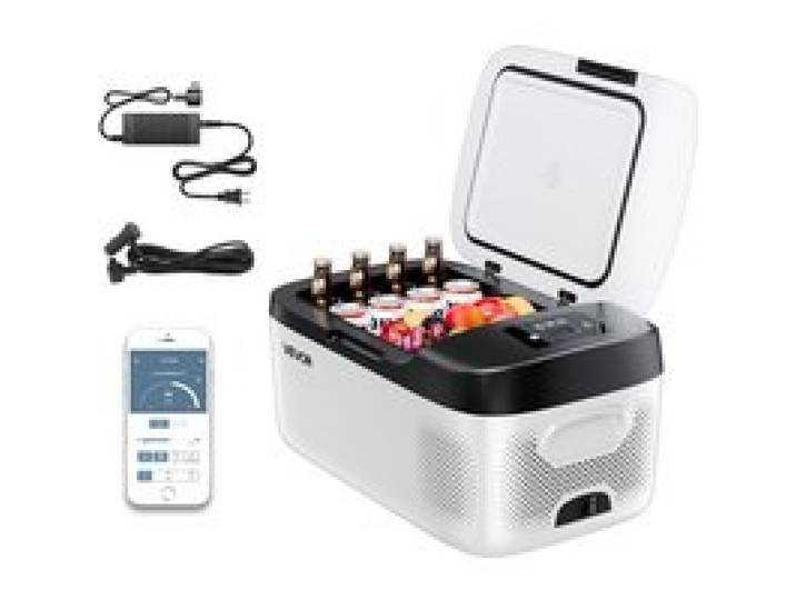 Réfrigérateur portable 15L à compresseur -20~20°C 12/24V & 100-240V contrôle APP pour voiture/camping