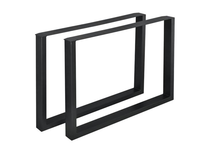 [en.casa] Tischgestell-Set 2 Tlg. Makers, Schwarz, Metall, 100x72x8 cm, Esszimmer, Esstische, Tischsysteme, Tischgestell