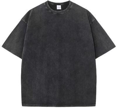 Uplifted Finds American Style Retro Heavyweight Solid Color Short Sleeve T Shirt For Men And Women s black
