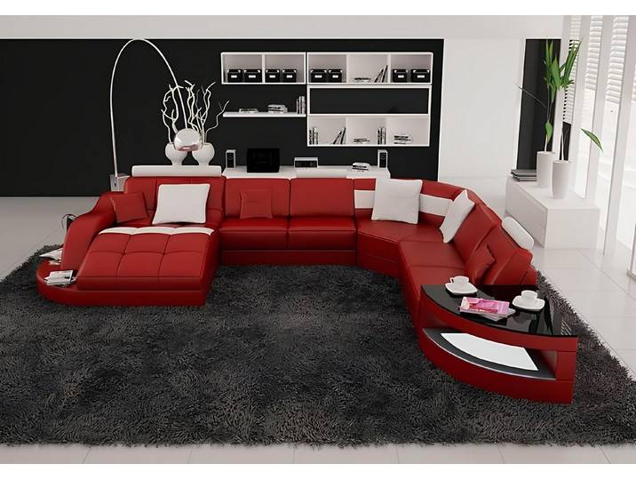 Xlmoebel Wohnlandschaft Elegante U-förmige Designer-Wohnlandschaft mit Polsterung, Ecksofa, Hergestellt in Europa