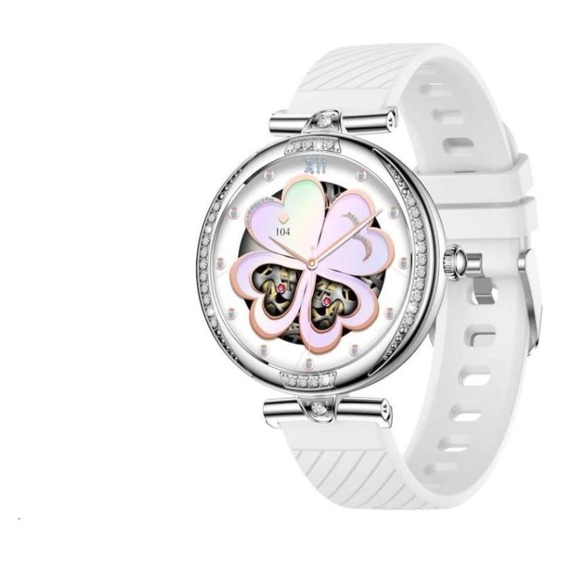 Carneo - Chytré hodinky Seinna HR+ silver (39.50 mm, Metall, Stahl, Silber, ohne SIM) (8588009299967)