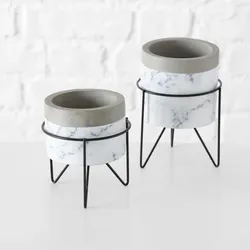 BOLTZE Pflanztopf Embla S/2 H13-17cm Material: Beton