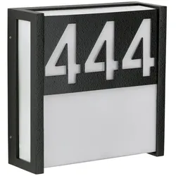 Albert Hausnummer-Blende 32 zu LED Außenwandleuchte Typ Nr. 6401 (ALB-626401), individuell gelasert, Schwarz ALB-660032
