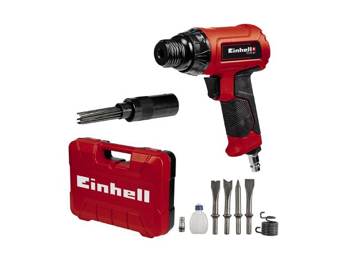 Druckluft-Meisselhammer EINHELL TC-PC 45 Set inkl. Nadelentroster , schwarz (schwarz, rot), B:26cm H:9cm L:35cm, Abbruchhammer, Druckluft-Meisselhammer