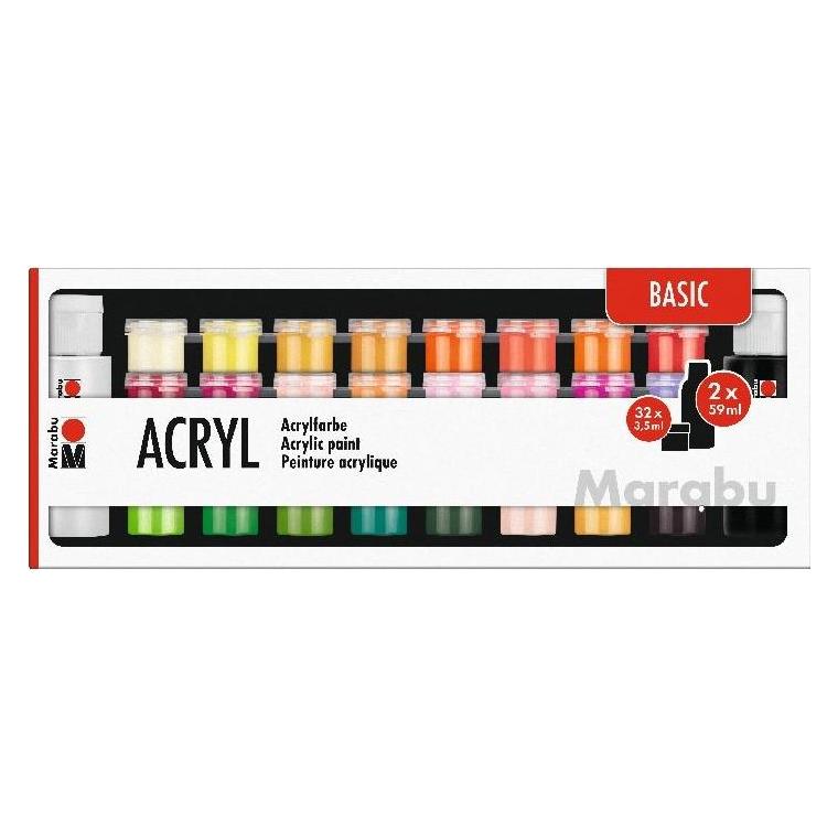 Marabu Acrylfarbe Set Basic (230 ml) (1210000000208)