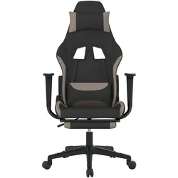 vidaXL Mavenia (Mit Fussablage), Gaming Stuhl, Schwarz, Braun