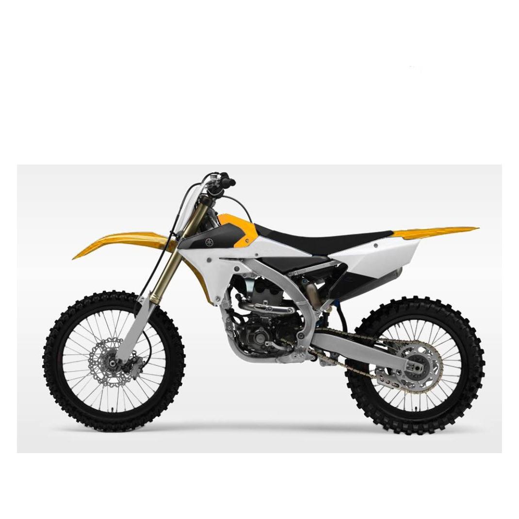 Racetech (RTECH) Kunststoff-Set für Yamaha YZF 250 (14-18) und YZF 450 (14-17), Farben Weiss (YZF-GY0-614)