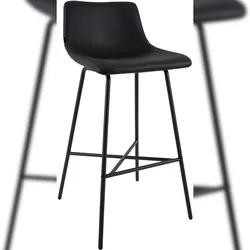 Proregal CHEFGASTRO Barhocker MEDELLIN Kunstleder HxBxT 98x44x49cm Metall Schwarz Barstuhl