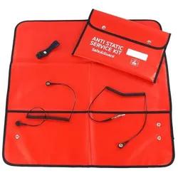 Safeguard, Zubehör Arbeitsschutz, ESD-Service Kit, Arbeitsmatte, einfache Krokodilklemme, Vinyl, rot, 610 x 610 mm (Statikschutz)