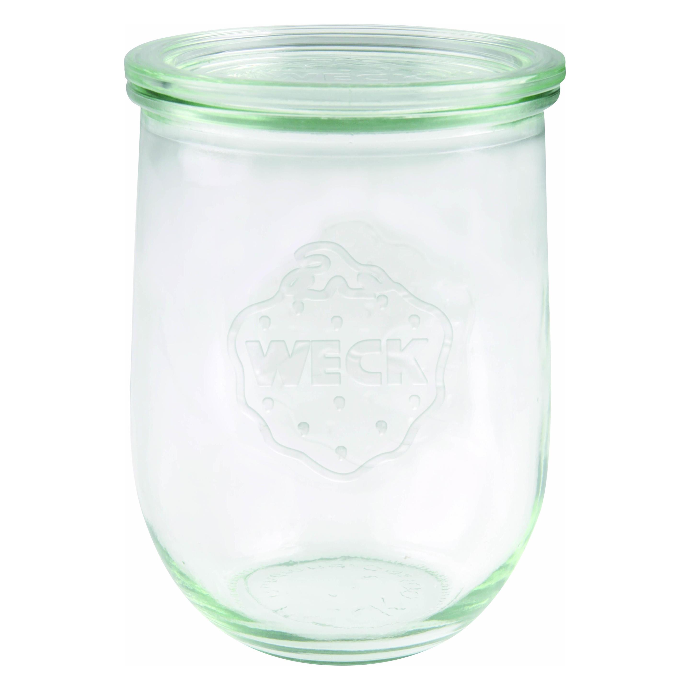 Dosen-Zentrale Weck Tulpenglas 1 l (Hochwertiges Einweck, Einmach Glas mit Glasdeckel zum Einkochen Hitzebeständi (1 l) (28072)