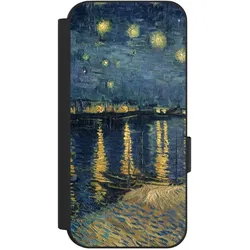 Nivocase Klapphülle für Google Pixel 9 Pro Handyhülle aus Kunst Leder NIVOflip schwarz Kunst Malerei (Google Pixel 9 Pro), Smartphone Hülle, Schwarz