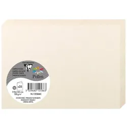 Pollen 250x Pollen, Faltkarten 110x155 mm, 210g - Elfenbeinperlmutt 12586C