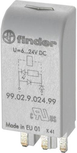 Finder Steckmodul mit EMV-Entstörbeschaltung, mit LED, mit Varistor 99.02.0.060.98 Leuchtfarben: Grün Passend für Modell