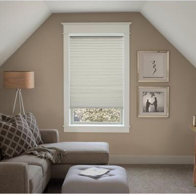 "BlindsAvenue Custom 3/4"" Pleat, Cordless Cellular Shades, Color Cloud, Blackout Fabric"