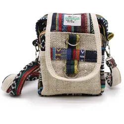 Body-Cross Natural Hemp & Jhari Travel Bag