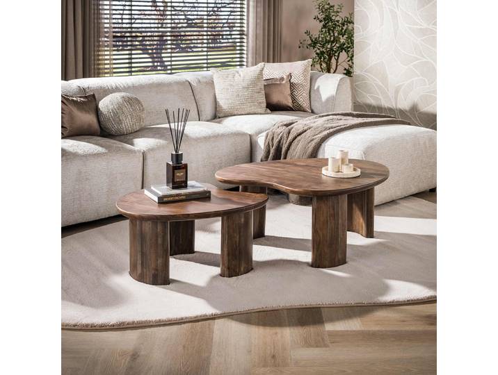 Couchtisch Set Arbor , 2-teilig , Akazie massiv , braun