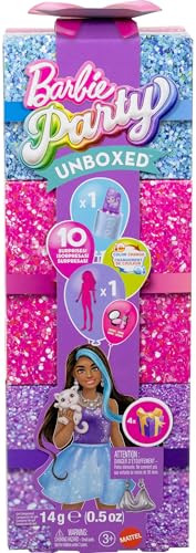 Barbie Uitpakparty Pop en Accessoires Chic Feestje Serie met 10 Verrassingen
