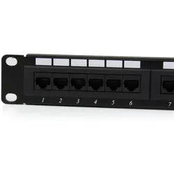 StarTech.com 24 Port 1U Rackmount Cat 6 110 Patch Panel Schwarz Ports