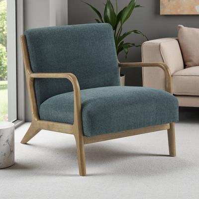 ZWYO HOSIMU "33"" Polyester Lounge Chair with Textured Upholstery and Solid Wood Frame for Living Room & Home Office"