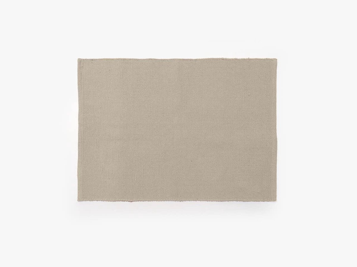 Beige Katoenen Vloerkleed voor de Woonkamer, Rechthoekig