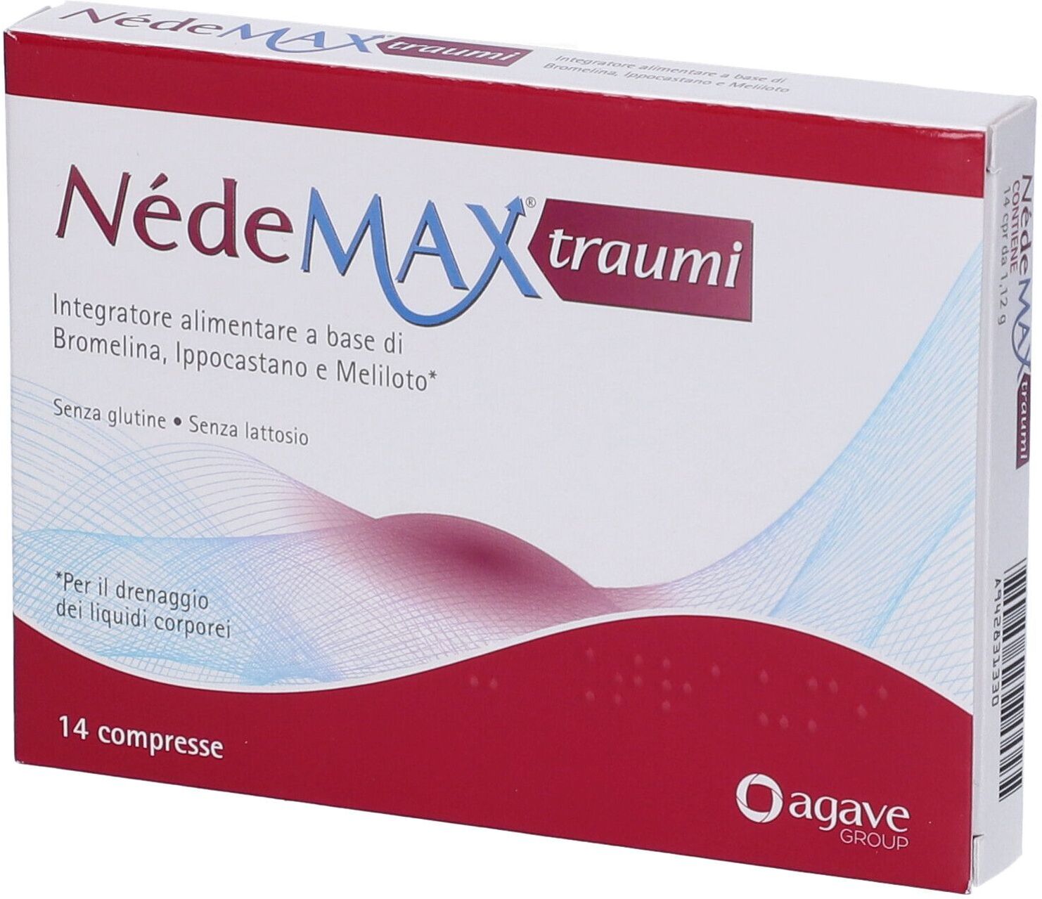 AGAVE Srl Agave Nédemax Traumi – Integratore per il Drenaggio dei Liquidi Corporei e la Funzionalità del Microcircolo, 14 Compresse
