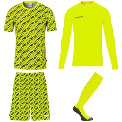 Uhlsport Kindertorwartset Progressive, Torwarttrikot und Shorts für Kinder mit Smartbreathe Lite - neongelb / 128