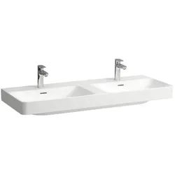 Laufen PRO X Doppelwaschtisch H8148620001041 mit Hahnloch und Überlauf, Sanitärkeramik, 1200 x 465 mm