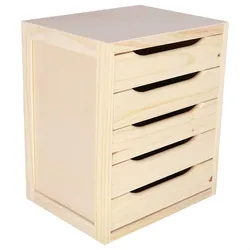 MUEBLEAR - Schubladenkommode 5 Schubladen ohne Lackierung