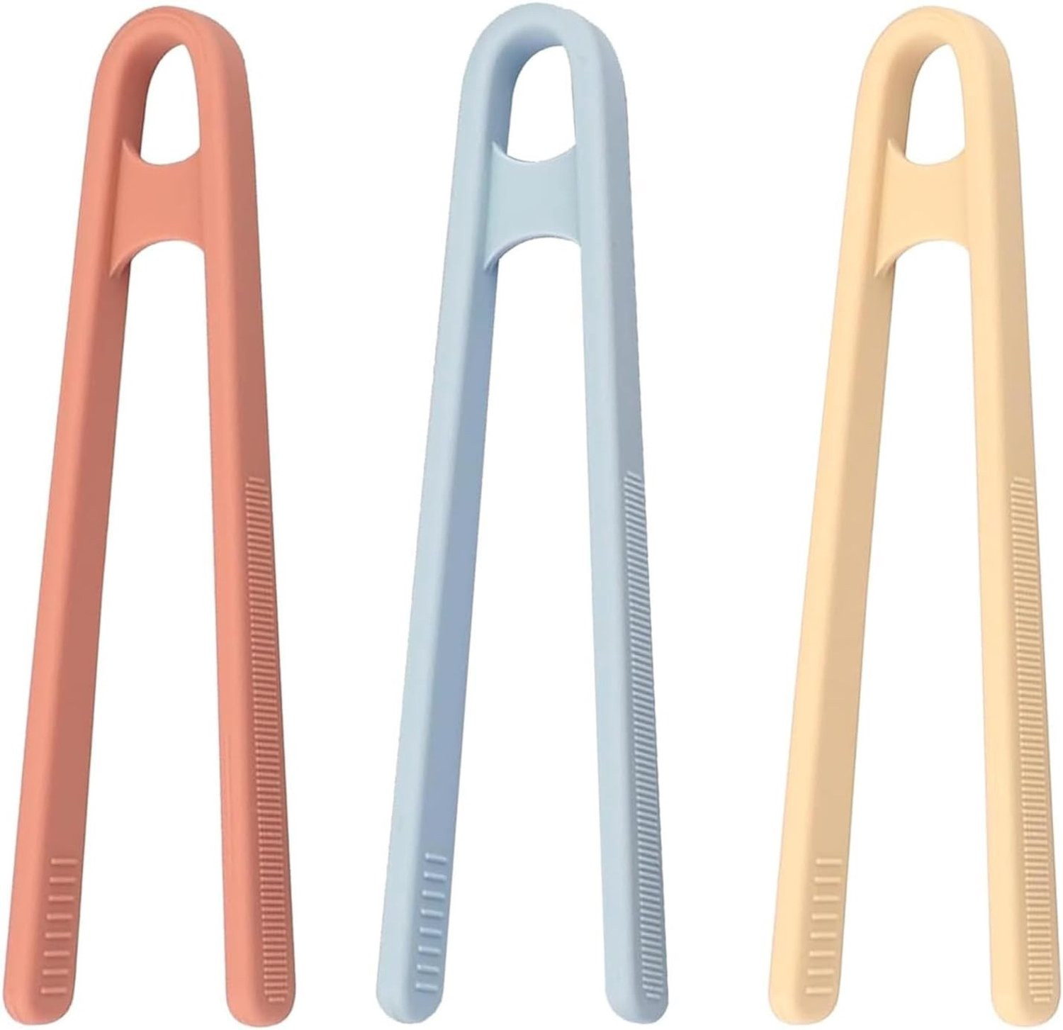 Set van 3 mini siliconen tangen voor salades, snacks en koken