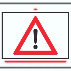 HB-Druck Achtung Zeichen Weiss Symbol Schild A3 (297x420mm)