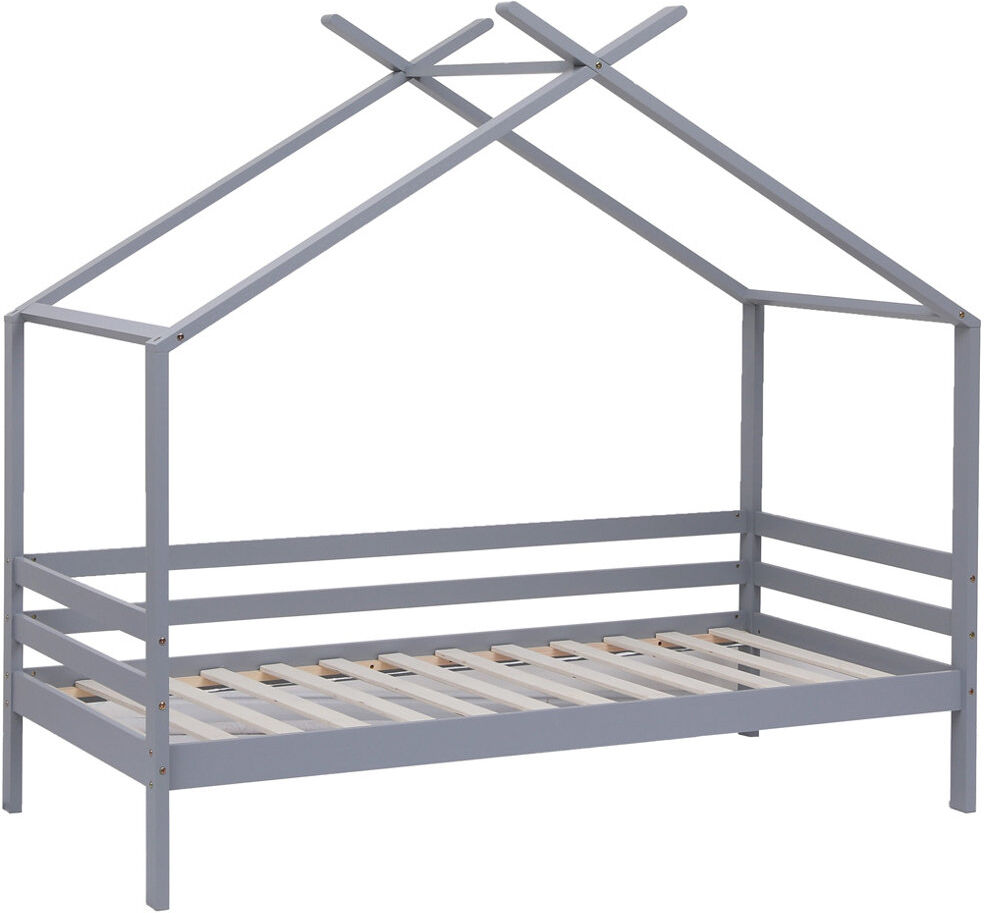Harriet Bee Laurentius Single (3') House Beds Grey UK Single - DE 90 x 190 cm